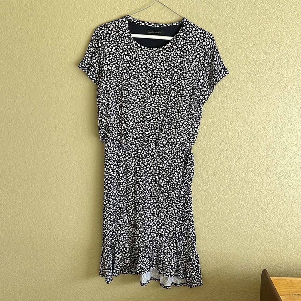 XS, banana republic blue/white dress